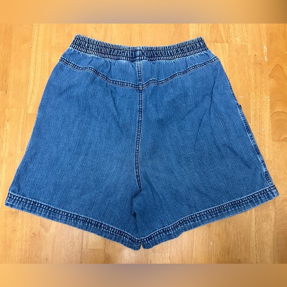 Vintage 100% Cotton Jonathan Logan blue denim shorts elastic waist cargo pockets - Picture 4 of 5
